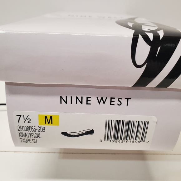 Nine west round toe cut-out slip on Taupe Suede ballet flat - Picture 12 of 13